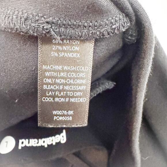 Betabrand Black Heavyweight Stretch Straight Slide On Leg Legging Pant Size L - Picture 6 of 7